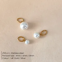 EManco 3 Breloques en Perles d'Eau Douce avec Anneaux de Jonction en Acier Inoxydable pour la Fabrication de Colliers, Boucles d'Oreilles et Bracelets DIY - Dropshipping