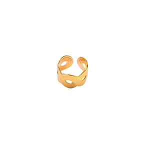 Fashion <b>Rings</b> 316L Stainless Steel PVD Gold Plating Sustainable Resistant Design - Product Image 2
