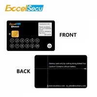 Carte intelligente Java avec écran E Ink, code QR, image, NFC, alimentée par Bluetooth, 13 boutons