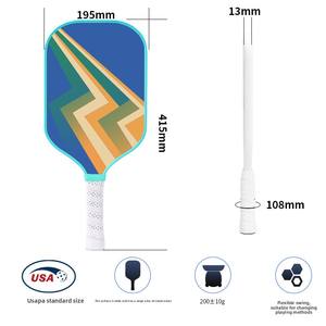 Raquette de Pickleball en fibre de carbone T300-Ensemble de sports de plein air portable, interaction parent-enfant - Product Image 3