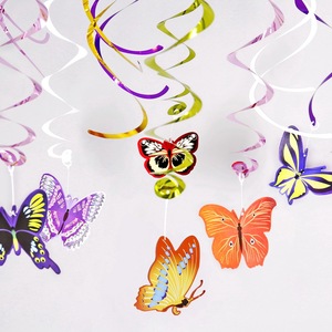 Schmetterlings-Themenparty Hängedekoration Spiralförmiger Anhänger Wiederverwendbar Umweltfreundlicher Kunststoff für Geburtstag Hochzeit Abschlussfeier Neujahr - Product Image 4