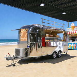 Camion de restauration mobile en acier inoxydable, remorque de vente de snacks et boissons, avec caractéristiques anti-rouille, idéal pour les glaces et les événements. - Product Image 3