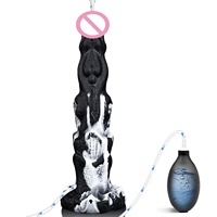 Grand pénis réaliste en forme d'alien, éjaculant de l'eau, avec ventouse animale, rétractable, accessoire de jeu de rôle