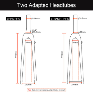 Horquilla Delantera para Bicicleta <span class=keywords><strong>de</strong></span> Carretera TOSEEK, Completamente <span class=keywords><strong>de</strong></span> Carbono, 29er, con Dirección Recta, Cableado Interno Completo, Compatible con Frenos <span class=keywords><strong>de</strong></span> Disco - Product Image 2