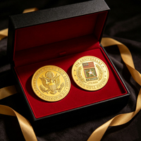 Pièce de collection Challenge Coin, Grande Sceau des États-Unis, médaille commémorative plaquée or, souvenir pour les vétérans et les collectionneurs