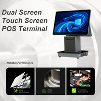 Système de point de vente tout-en-un à double écran tactile, terminal de point de vente Android pour restaurant, machine de point de vente NFC, caisse enregistreuse