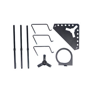 Panel Lateral Extensible de Aluminio NEGRO con Portavasos, Accesorio para Mesa de Camping - Product Image 4