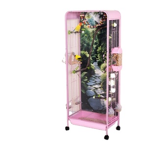 Jaula de Lujo Estilo Villa con Marco Metálico Ecológico 2026 <span class=keywords><strong>para</strong></span> Periquitos, Agapornis, Cacatúas y Loros - Venta Caliente de Fábrica <span class=keywords><strong>para</strong></span> el Hogar - Product Image 1