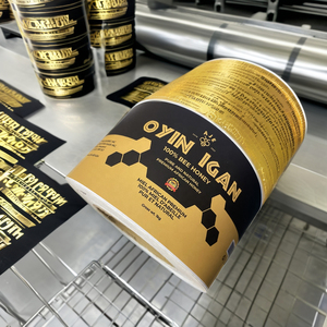 Impression d'autocollants d'étiquette personnalisée Vinyle adhésif imperméable pour les bouteilles en verre d'huile d'olive alimentaire-pour l'emballage de sucre de sable de collation - Product Image 5