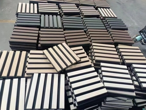 音響パネル音響ストリップポリエステル木材サウンドディフューザー天井音響パネル - Product Image 5