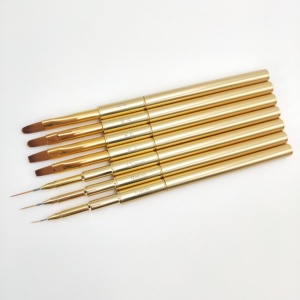 <span class=keywords><strong>Set</strong></span> Professionale di <span class=keywords><strong>Pennelli</strong></span> <span class=keywords><strong>per</strong></span> Unghie in Oro <span class=keywords><strong>per</strong></span> <span class=keywords><strong>Pittura</strong></span> <span class=keywords><strong>Acrilica</strong></span> 3D e Gel Liner Kolinsky - Product Image 3