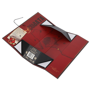 Bán Buôn Tùy Chỉnh Bao Bì In Hộp Quà Tặng Rỗng Một Chai Rượu Vang Hộp Giấy Gấp Nho Đỏ Bao Bì Rượu Vang Hộp Đám Cưới - Product Image 3