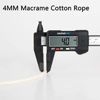 Cordon en coton macramé d'emballage personnalisé 3mm 4mm 5mm cordon en macramé naturel 6mm pour bricolage en macramé artisanat