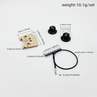 Set de Accesorios para Violín: Captador de Audio de 2.5mm, Varilla de Captación, Puente Inferior de Arce, Perilla de Volumen y Tapa Negra para Violín
