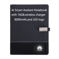 Carnet intelligent A5 avec assistant vocal IA, en cuir PU, bloc-notes numérique OCR, logo personnalisé, cadeaux d'affaires