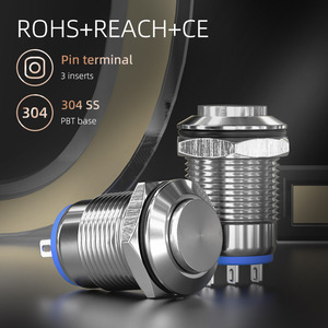 10 mét cao đầu tròn kim loại push <span class=keywords><strong>button</strong></span> chuyển thường mở thường đóng nút tự khóa cho sử dụng chuông cửa cuộc gọi - Product Image 3