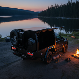 กล่องเครื่องมือสำหรับรถออฟโรด อลูมิเนียม ทนทาน 4 ช่อง พร้อมกุญแจล็อค สำหรับวางบนกระบะรถบรรทุก - Product Image 4