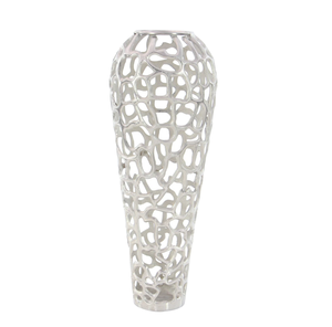 Vase de sol en aluminium style Art Déco, design ajouré complexe, décoration de haute qualité pour intérieur et extérieur, vente en gros - Product Image 2
