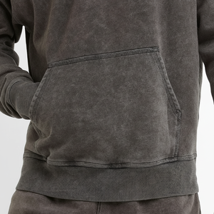 Sudaderas con capucha de lavado ácido para hombre de peso pesado de algodón 100% de varios colores de alta calidad - Product Image 1