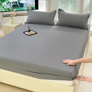 Wholesale Solid Color Comfortable Bed Cover and Pillowcase Set Washed <b>Flat</b> <b>Fitted</b> <b>Sheets</b> 2025 FE - Product Image 6
