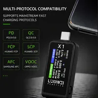 LUOWEI X1 Probador Multifuncional USB-C para Reparación de Teléfonos, Herramienta de Prueba de Corriente, Voltaje, Potencia, Nivel de Batería y Temperatura del Puerto USB-C