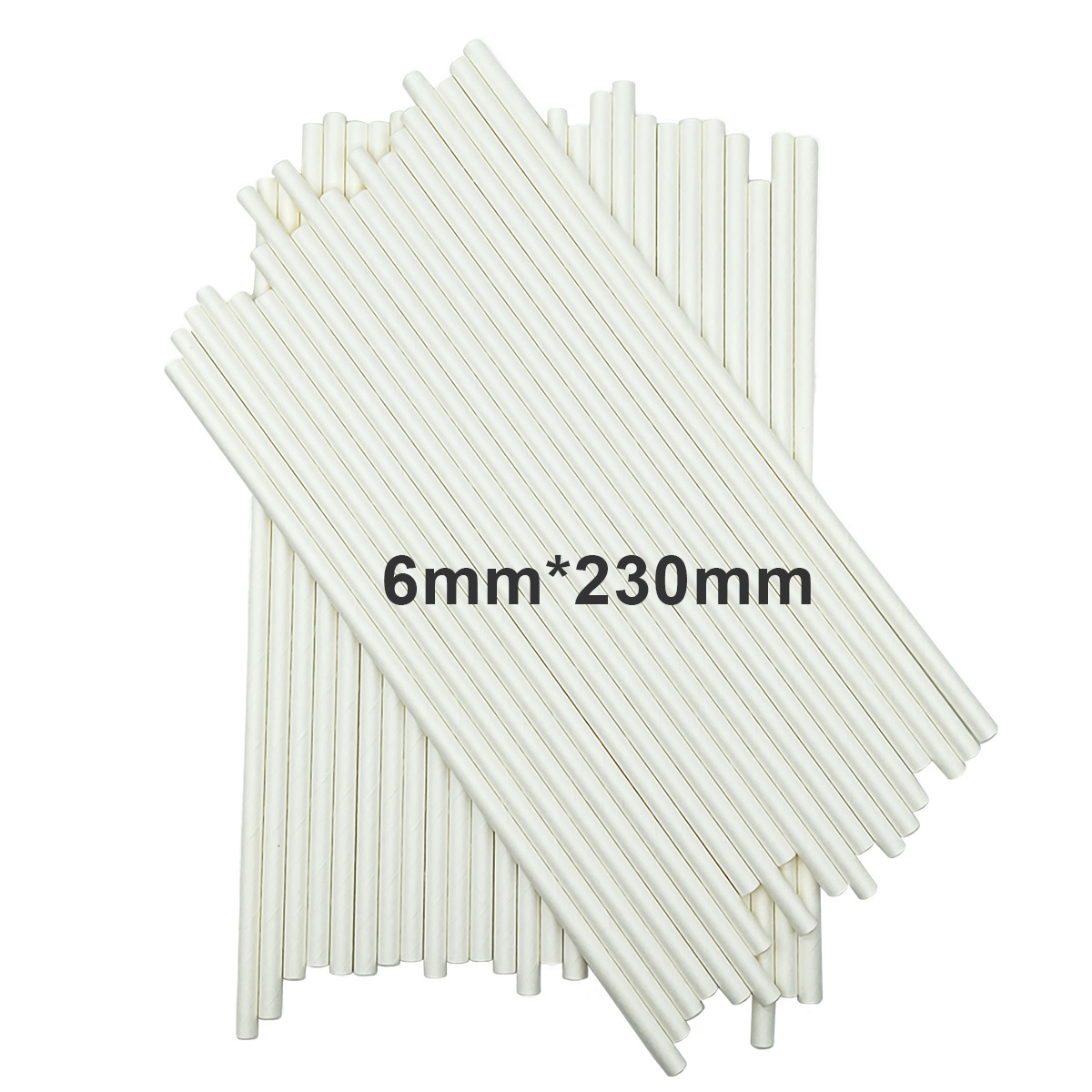 6*230 Eco Friendly Disposable Kraft Paper Straw Biodegradable Bubble Tea Paper Straw Individually Wrapped Paper Drinking Straw
