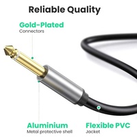 Xput Tip C - Çift 6.35MM Y Splitter Ses Enstrüman Kablosu USB C - Çift 6.35MM Kablo Telefon Dizüstü Bilgisayar Müzik Cihazlarını Bağlamak İçin