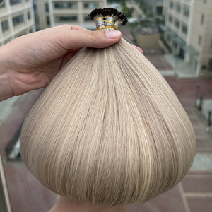 Pleine cuticule alignée 100% pré-collé Remy cheveux kératine pré-collé slave russe pointe plate Extension de cheveux humaine - Product Image 3