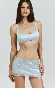 Ensemble 2 pièces sexy été 2026 pour femme : débardeur et mini-<span class=keywords><strong>jupe</strong></span> à sequins, haut perlé fait main <span class=keywords><strong>DIY</strong></span>, tenue de plage ajustée sur mesure - Product Image 3