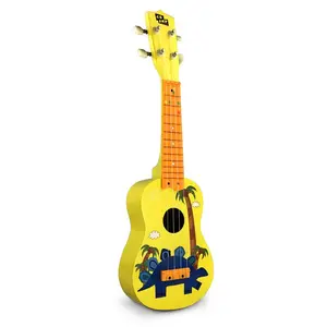 21-Inch Kids Ukulele with 12-Fret Fingerboard and Durable White Nylon Strings Full Wooden Barrel Body