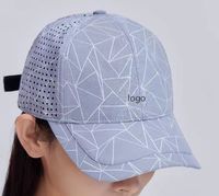 Bordado personalizado impresión logo sombreros corte láser agujero impermeable y secado rápido béisbol deportes relajado papá gorras de baloncesto