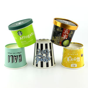 Tasses de crème glacée jetables imprimées personnalisées de haute qualité et tasse de crème glacée avec couvercle et cuillère en plastique - Product Image 6