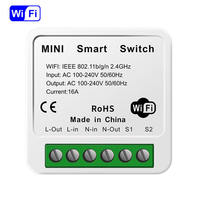 Max 16a Mini Module d'automatisation de commutateur intelligent WI-FI bricolage prend en charge le contrôle à 2 voies et fonctionne avec l'application Alexa Google Home Smart Life