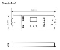 Decodificador de luz de rollo LED a todo color con caja de plástico DMX512 de 1 ~ 4 canales, controlador de transferencia de energía de 2-3 pulgadas