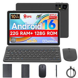 Tablette PC Android 16 de 10,1 pouces, 22 Go de RAM, 128 Go de ROM, avec appels 4G et Wi-Fi, pour usage professionnel – <span class=keywords><strong>Prix</strong></span> usine OEM/ODM, Nouveauté 2026, Vente Flash - Product Image 1
