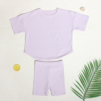 Offre Spéciale classique t-shirt et short ceinture élastique personnalisée 100% coton ensembles de vêtements pour enfants