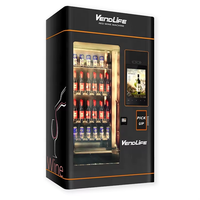 Máquina Expendedora de Alcohol, Vino, Cerveza y Champán en Botella de Cristal con Elevador y Sistema de Pago sin Efectivo, con Monedas y Billetes