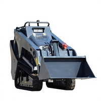 Mini-chargeuse compacte hydraulique V1100 sur chenilles, moteur diesel Kubota, pelle frontale, pompe, roulement, boîte de vitesses