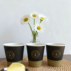 Gobelets en carton jetables personnalisables, durables et compostables à paroi simple pour café, thé, eau à emporter - Product Image 2