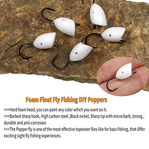 Moule en mousse rigide pour tête <span class=keywords><strong>de</strong></span> mouche, blanc uni, avec trou, pour la fabrication <span class=keywords><strong>de</strong></span> mouches flottantes <span class=keywords><strong>de</strong></span> surface, matériel <span class=keywords><strong>de</strong></span> montage <span class=keywords><strong>de</strong></span> mouches et leurres pour la pêche à la mouche - Product Image 5