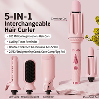 Pabrikan Grosir Alat Pelurus & Pengering Rambut Keramik 5-in-1 yang Dapat Diganti, Dapat Disesuaikan, dan Dapat Digunakan Kembali, PTC Elektrik PVC
