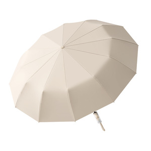 Safe Anti-Rebound <b>Automatic</b> Mechanical <b>Umbrella</b> Black Rubber Sunscreen Sunny Rain Dual-Purpose Manufacturers Stock - Product Image 1