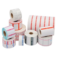 Personnalisé 58mm x 40mm Mat BOPP Synthétique Auto-Adhésif Étiquette Film Étanche Utilisation Industrielle Vierge Thermique PP Étiquette pour Congélateur Alimentaire