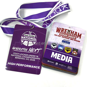 Venta al por mayor a todo color perforadora inteligente Rfid Chip evento insignias Vip Pass tarjeta <span class=keywords><strong>de</strong></span> identificación con cordón <span class=keywords><strong>de</strong></span> tamaño personalizado pases Vip - Product Image 3