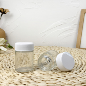 Pot en verre vide de stockage de fleurs violettes noires anti-odeur avec couvercle CR - Product Image 2