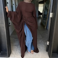 Turbans longs décontractés en polyester à manches chauve-souris et ourlet ajustable pour hommes grandes tailles 2026 LR1393