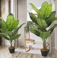Plantas Artificiales de Plástico para Decoración de Techos y Paredes, Árboles para Hoteles y Hogares