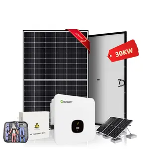 Pv System 5000 Watts Solar Energy Home System 30Kw 40Kw 20Kw Growatt Grid Tie Inverter Solar Power System