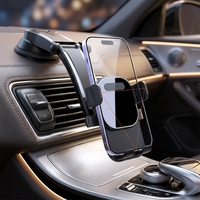 Support de téléphone universel pour voiture à gravité, rotatif, magnétique, avec verrouillage automatique, fixation sur grille d'aération, compatible avec les téléphones mobiles de 4,7 à 7 pouces
