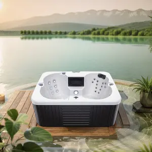 Lovia 4 6 person hottub supplier hidromasaje exterior garden jakuzi outdoor whirlpool massage spa price with jacuzzier function